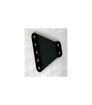 Obtuse flanged trapezoidal plate black