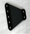 Obtuse flanged trapezoidal plate black