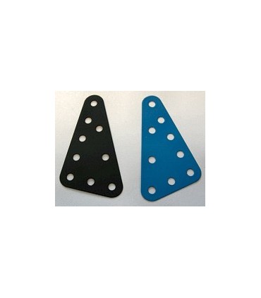 Metal triang.flex.plate 60 x 40mm blue f1