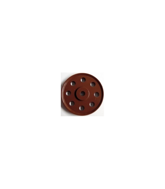 Poulie D38mm à trous sans moyeu marron Poulie D38mm à trous sans moyeu marron