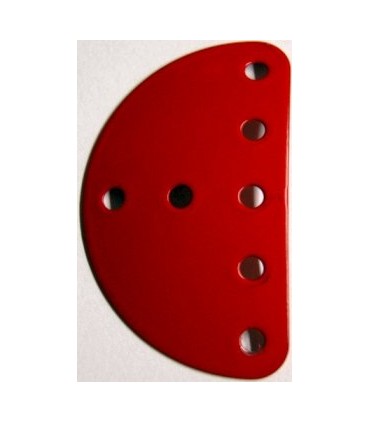 Semi Circular Curved Plate 38,1 red