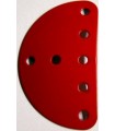 Plaque semi circulaire cintrée 38,1 rouge