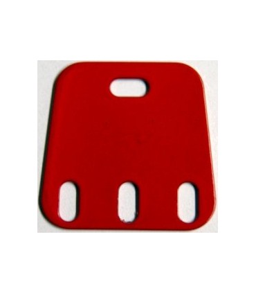 Plaque trapèze rigide 37,3X37,3mm rouge
