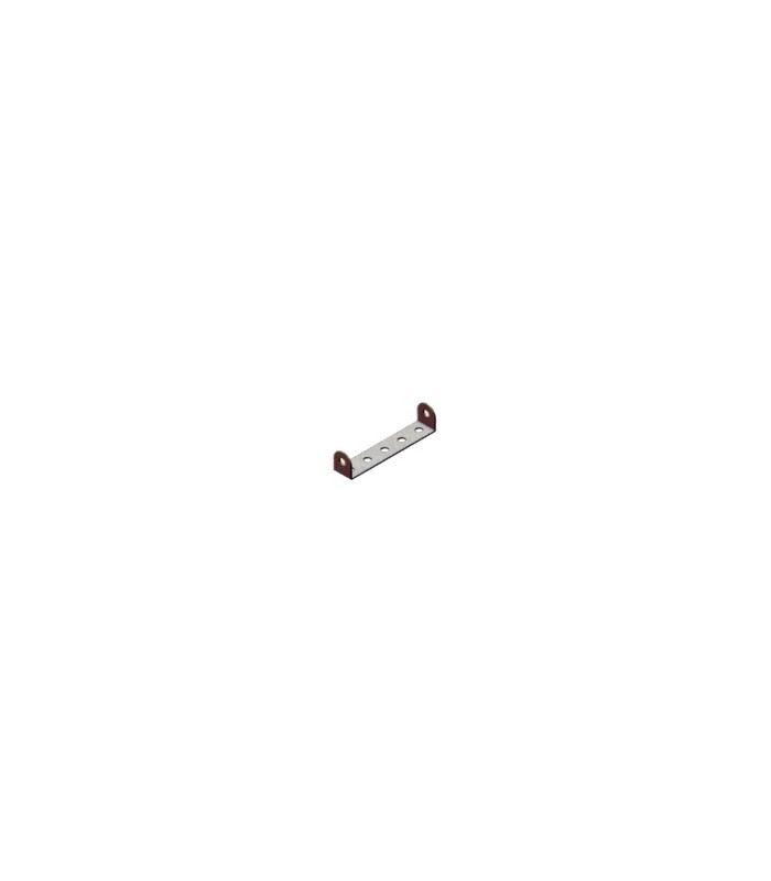 Bande coudée 1 x 5 trous blanc