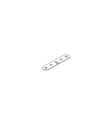 Strip 5 holes red/blue