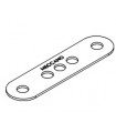 Strip 4 holes + center hole blue