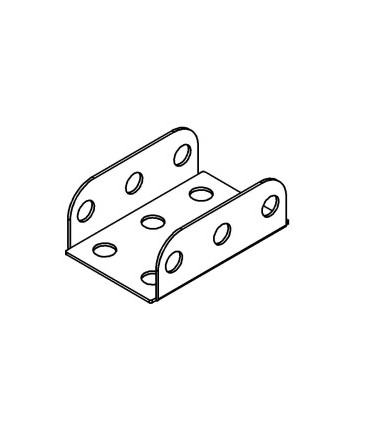 Flanged Plate 38 x 25 mm white