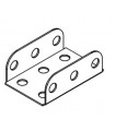 Flanged Plate 38 x 25 mm white