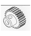 Pinion 25th ø19mm w6mm brass
