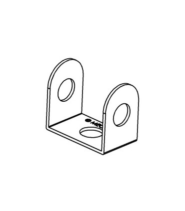 Narrow dbl bracket 12 x 12mm red