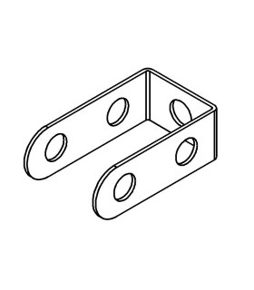 Support double etroit 26 x 12 mm zn
