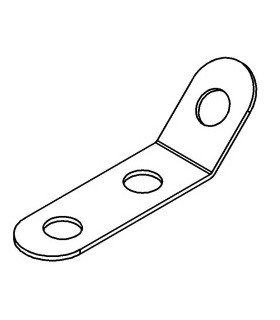 Narrow obtuse angle bracket 3 h zp