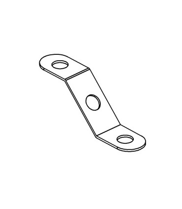 Narrow obtuse angle bracket yellow