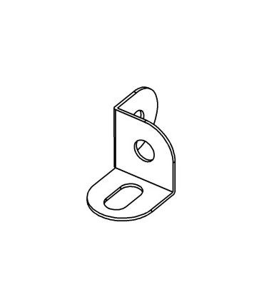 Corner angle bracket 12 mm (right) zn