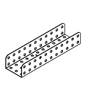 Profil 11t 2x3x2 gris argent granuleux