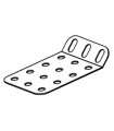 Obtuse flanged plate 4x3 holes yellow