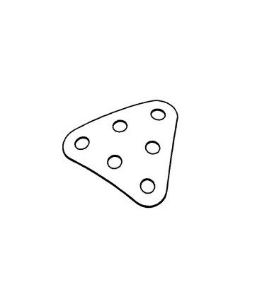 Plaque triangulaire 3x3 cintrée jaune