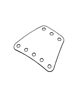 Trapezoidal waisted plate 3 x 5 black