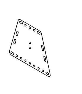 Flexible trapezoidal plate 5 x 9 red