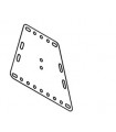 Flexible trapezoidal plate 5 x 9 red