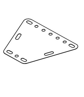 Plaque trapeze 3x7 flexible rouge