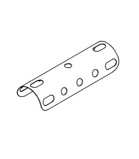 Curved plate 60 x 40 u section red