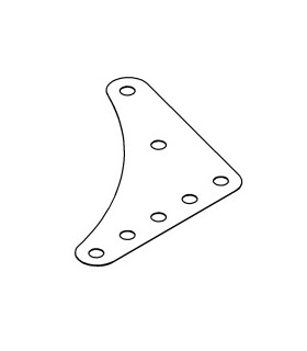 Plaque gousset flexible 105° noir