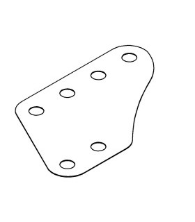 Flexible parallelipedique plate 4x2 holes black