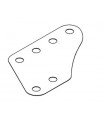 Flexible parallelipedique plate 4x2 holes black