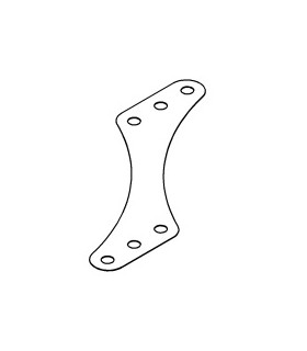 Plaque 1/2 y flexible l100,8mm gris argent