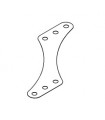 Plaque 1/2 y flexible l100,8mm gris argent