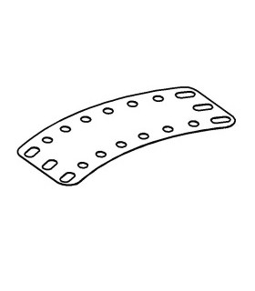 Curved flexible plate l 100mm transp.
