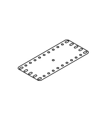 metal flexible plate 11x5h (140x60mm) yellow