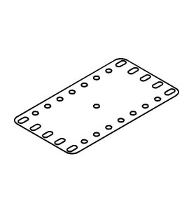 Plaque flexible métal 5x9tr gris argent