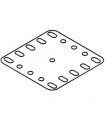 Metal flexible plate 60 x 60 mm yellow 5 x 5 h