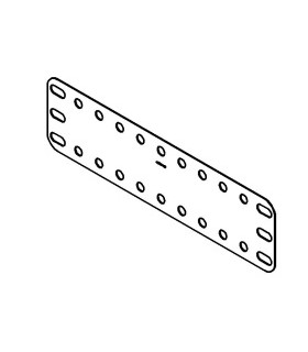 Plaque flexible 3x11 trous (40x140mm) en plastique bleu