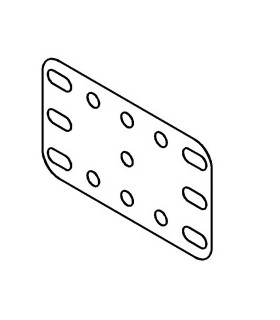 Plastic plate 3x5 h (40x60mm) red