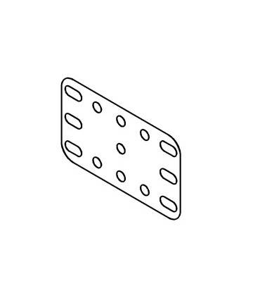 Plaque flexible 3x5 trous (40x60mm) en plastique rouge