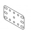 Plastic plate 3x5 h (40x60mm) blue
