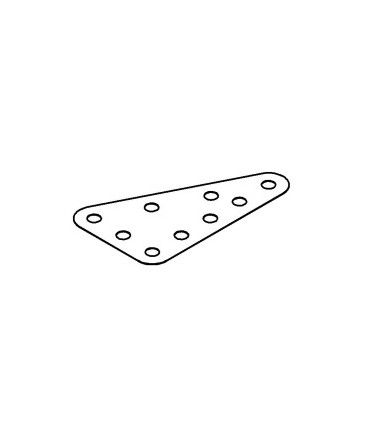 Plaque flexible triangulaire 60x40mm brun
