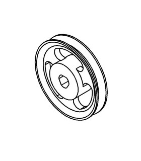 Pulley ø25mm slotted 3 sections transparent orange
