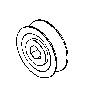 Pulley ø 12 mm orange 3 sections