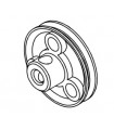 Pulley ø25mm with holes yellow