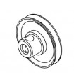 Pulley with boss ø25 mm brass