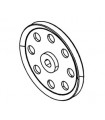Plastic Pulley ø 38 mm with holes 3 sectionscopper