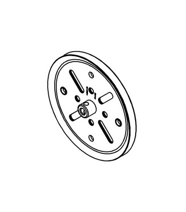 Pulley with boss ø 75 mm blue