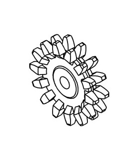 Gear wheel 14 th ø25.4 mm no boss