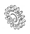 Gear wheel 14 th ø25,4mm black with boss