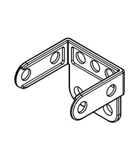 Mj flanged double bracket 6x2 black