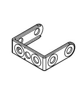 Mj long double bracket 3x2 black